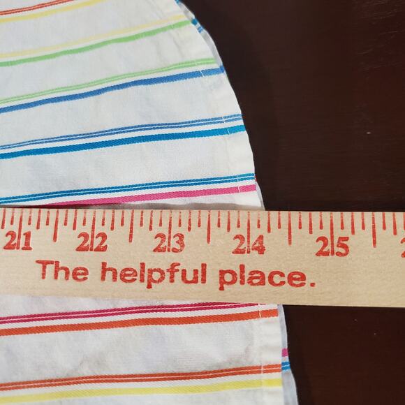 Lauren Ralph Lauren Womens Rainbow Stripe Button Shirt Size MP Career Pride Work - Picture 10 of 10